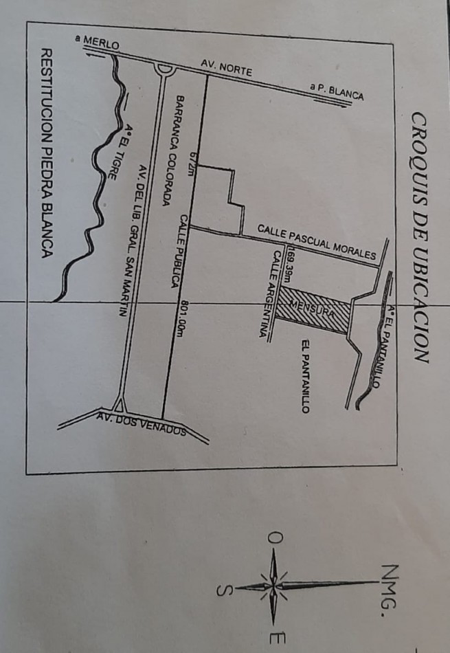 LOTE EN MERLO, SAN LUIS, A 20 CUADRAS DEL CENTRO