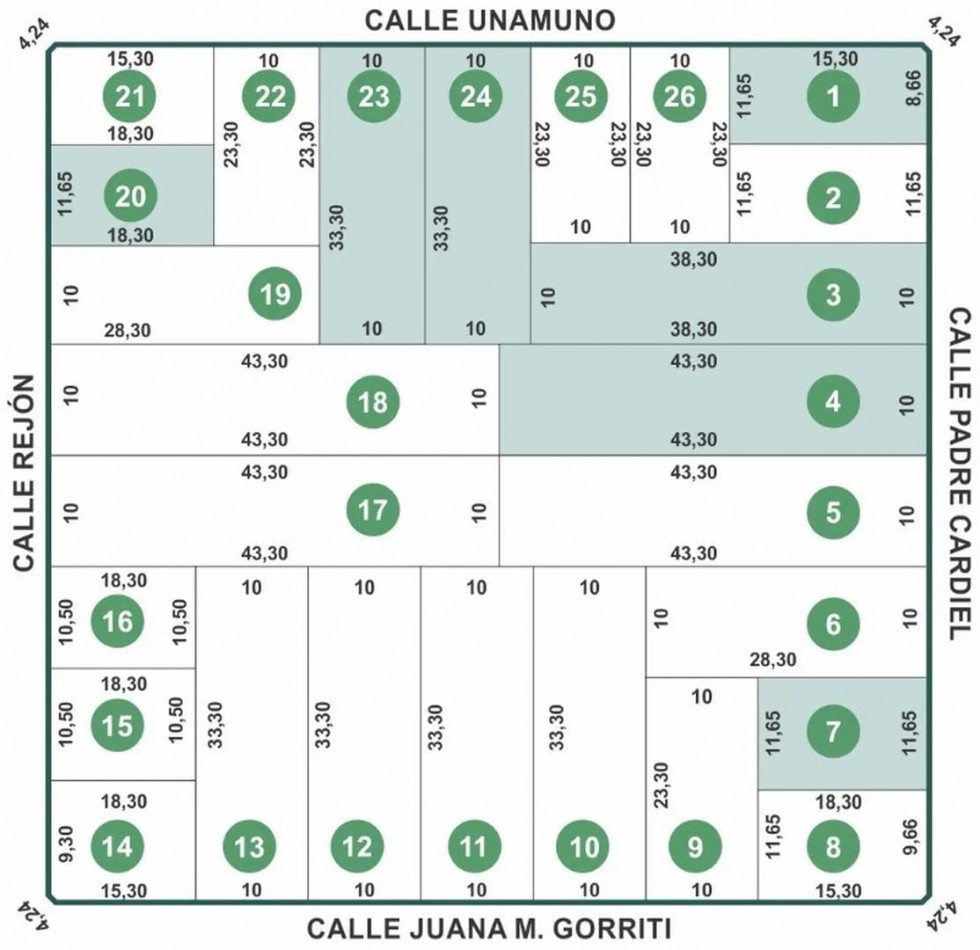 LOTES VARIOS DE 213M2 EN ADELANTE CON TODOS LOS SERVICIOS EN EL BARRIO LOS PINARES