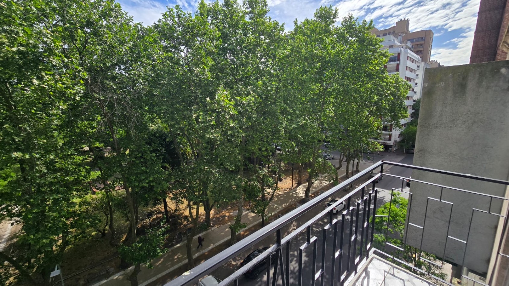 DEPARTAMENTO 3 AMBIENTES CON BALCON SALIENTE Y VISTA PLENA A LA PLAZA SAN MARTIN